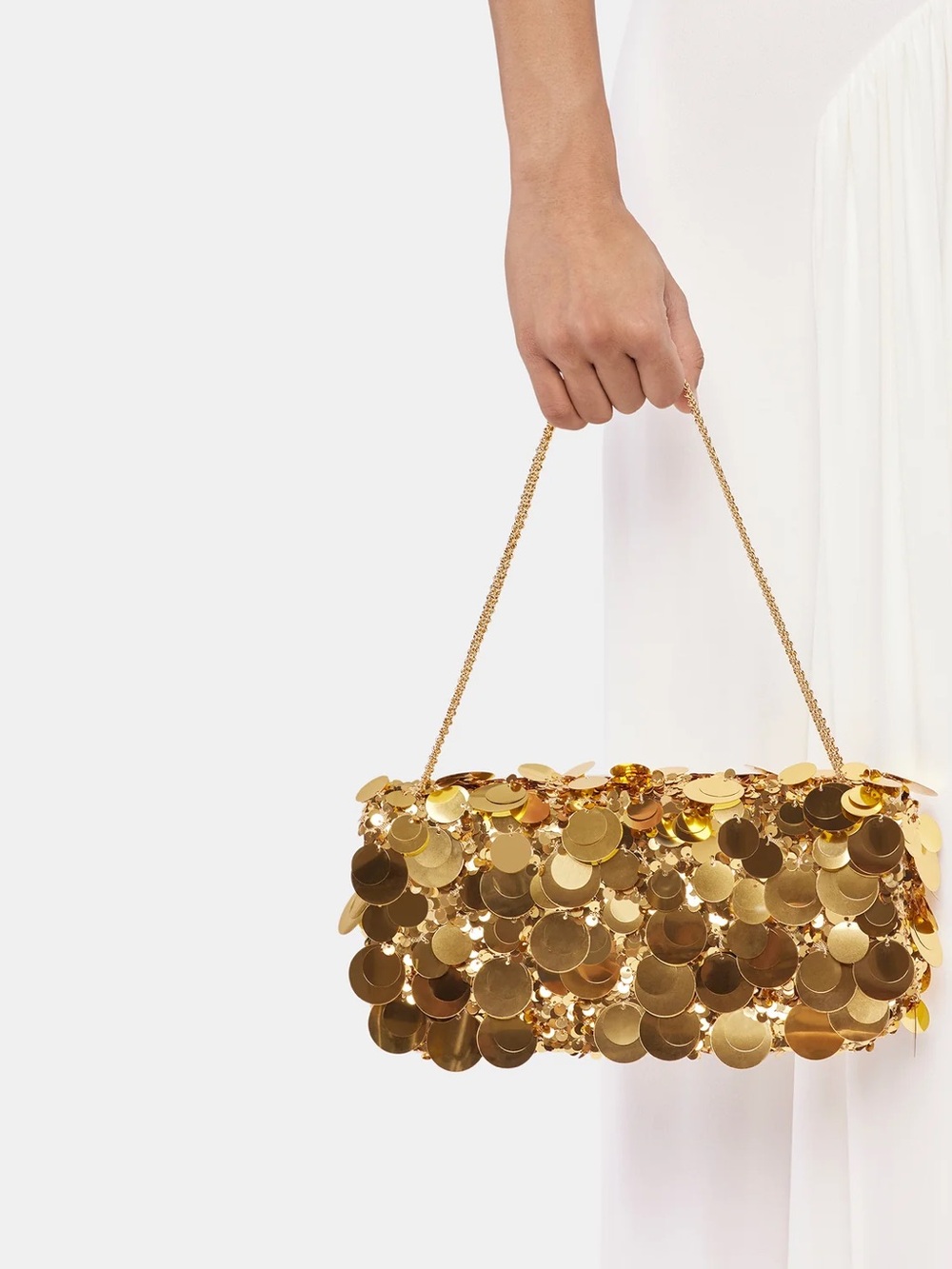 NWT RABANNE Sac A Main Shoulder Bag in Gold - Picture 3 of 14